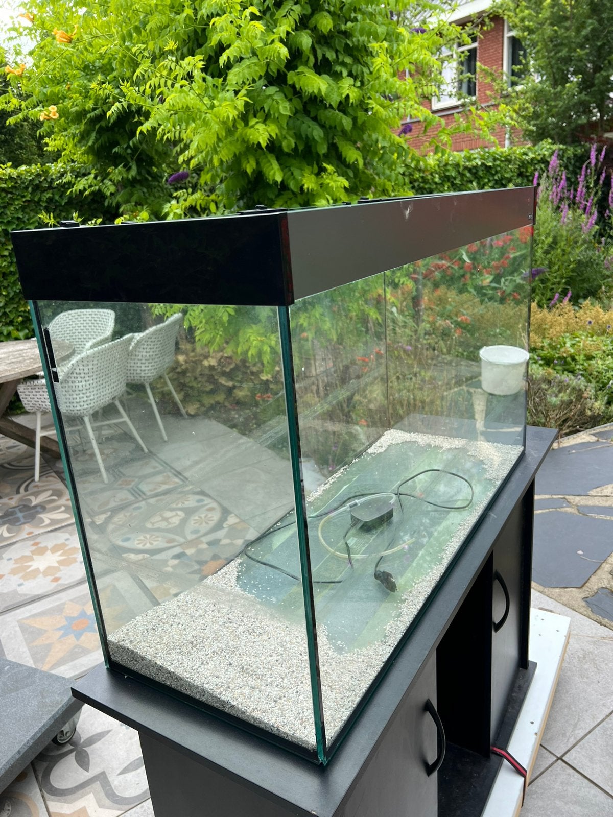 Gratis 98x36 60 hoog aquarium, Ophalen, Zo goed als nieuw, Leeg aquarium