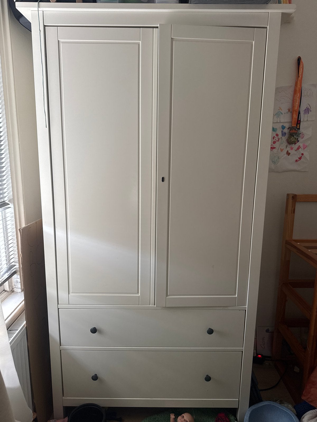 Ikea kast Hemnes met lades en hangruimte, Huis en Inrichting, Kasten | Kledingkasten, Ophalen, Gebruikt, 200 cm of meer, 50 tot 100 cm