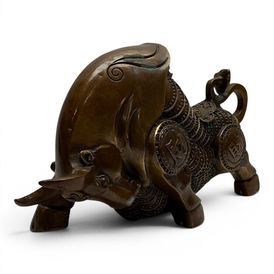 Bronzen Chinese Stier, Antiek en Kunst, Ophalen of Verzenden