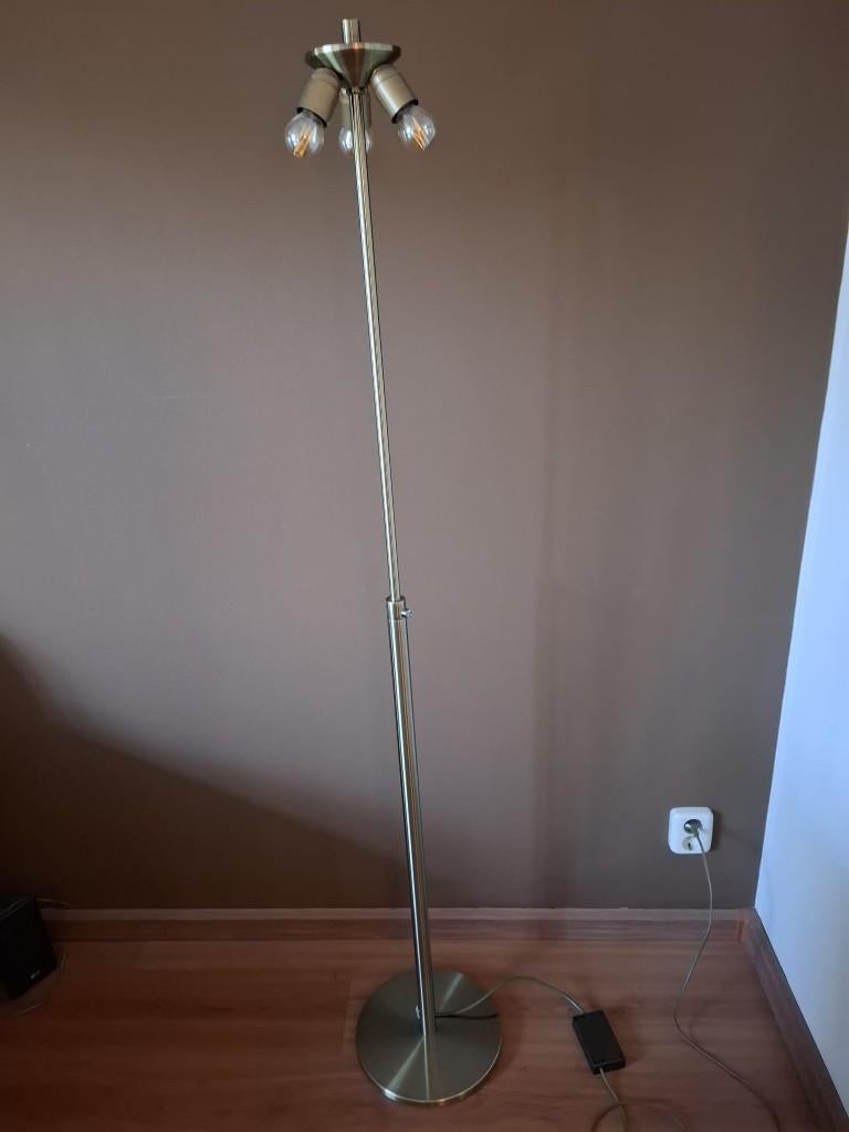Set lampen van geborsteld brons, Ophalen, Gebruikt, Metaal