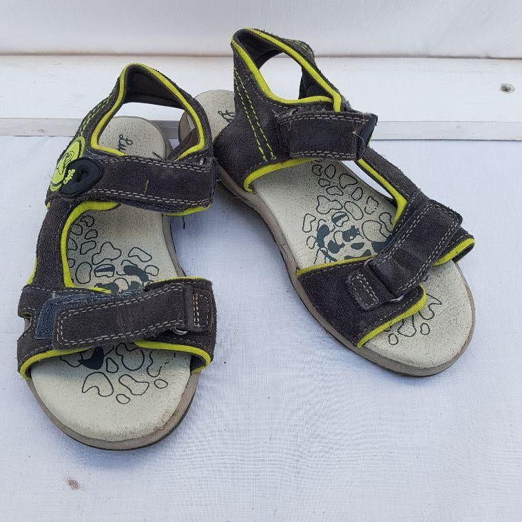 Stoere sandalen, grijs met groen. Mt 32. Merk Lurchi, ., Overige typen, Ophalen of Verzenden, Zo goed als nieuw