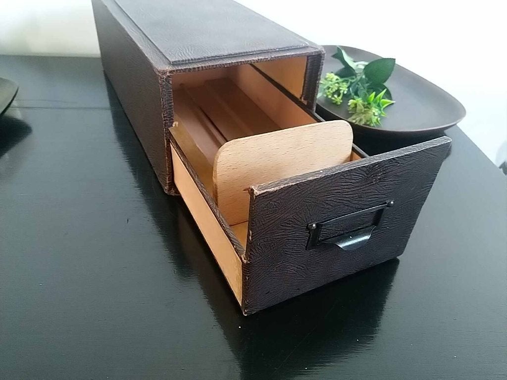 Authentieke jaren twintig kaartenbak - vintage, Ophalen of Verzenden, Huis en Inrichting