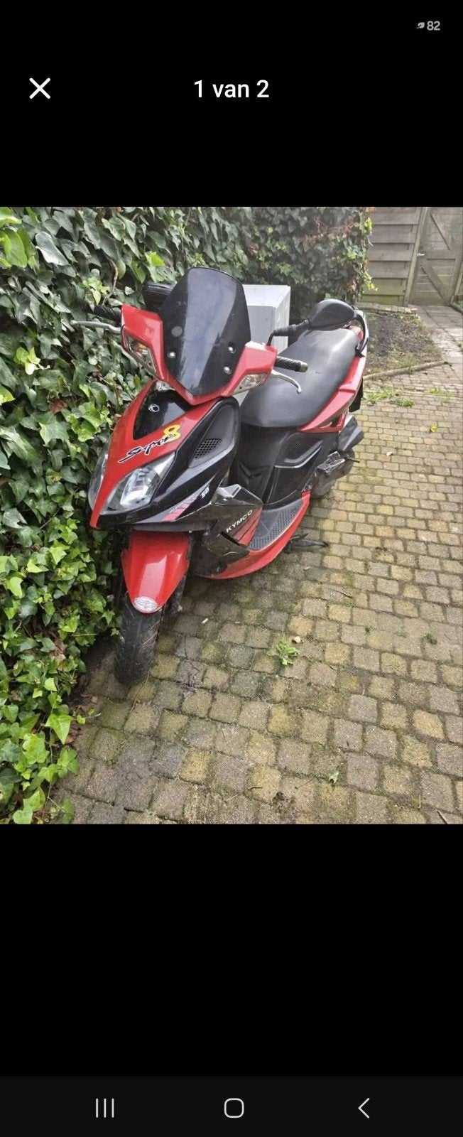 Kymco Super 8 Scooter - Rood/Zwart, Ophalen, Gebruikt, Maximaal 45 km/u, Benzine