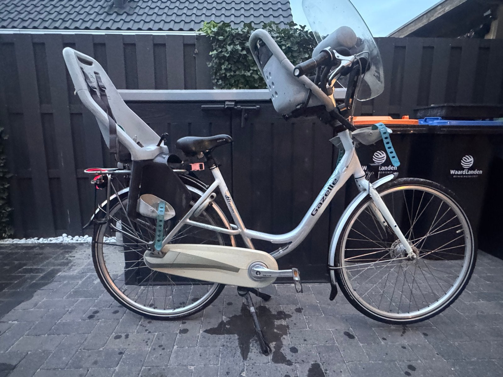 Gazelle Bloom moederfiets d53cm met windscherm en zitjes, Ophalen, 2 zitjes, Windscherm, Gazelle