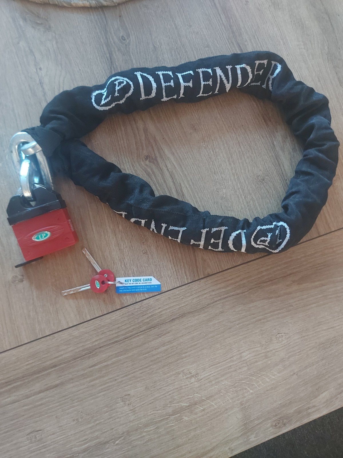 Defender ART Kettingslot met 3 sleutels, Ophalen, Gebruikt, Kettingslot