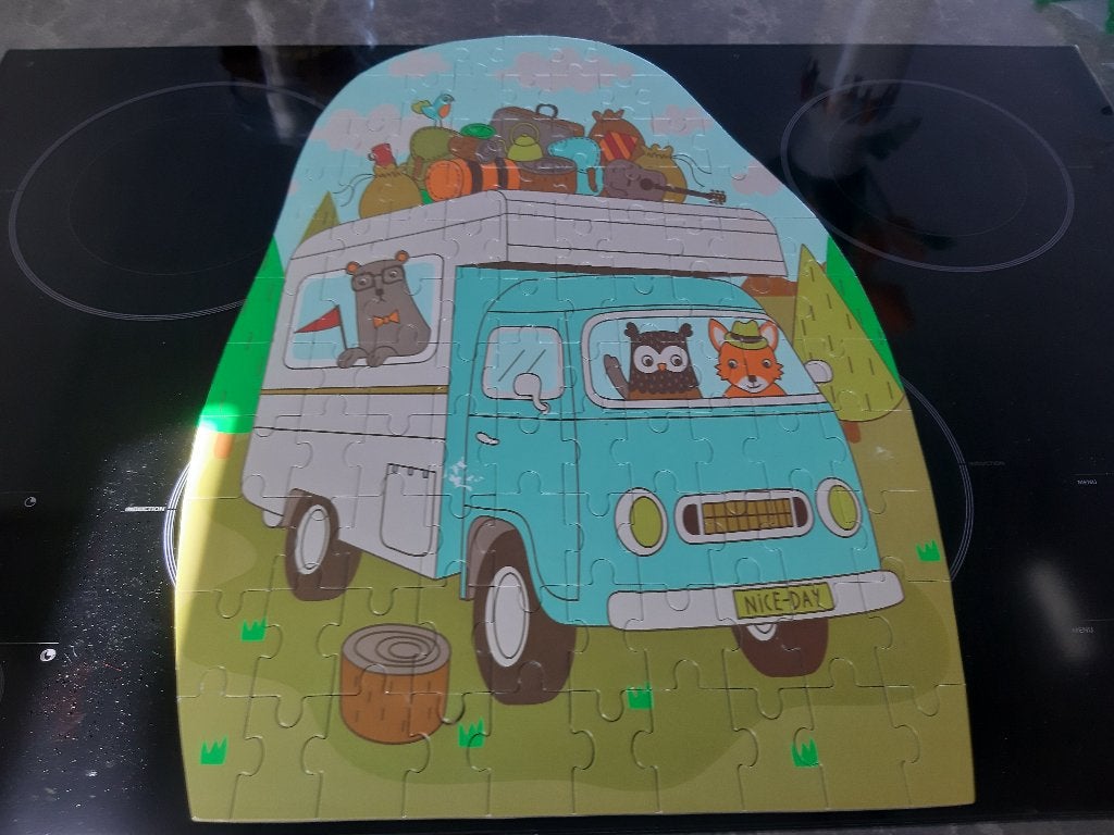 kinder puzzel - 5+ - met ronde vormen - compleet, Ophalen, Meer dan 50 stukjes, Zo goed als nieuw