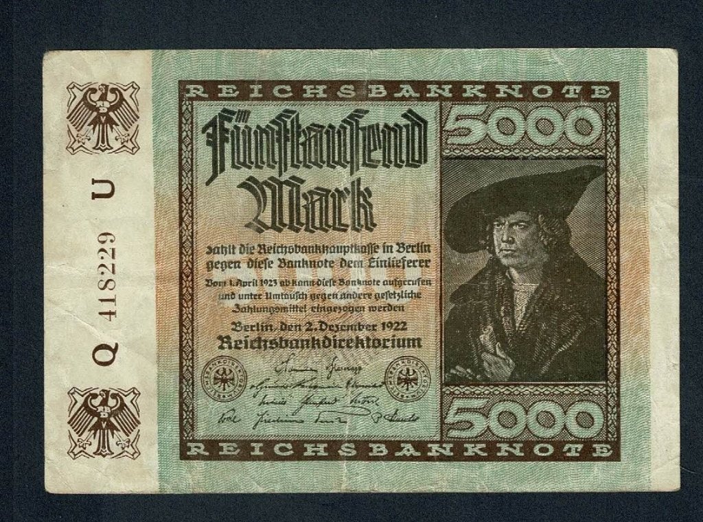 Duitsland :  Reichsbanknote 5000 Mark - 2 Dezember 1922, Verzenden, Duitsland, Los biljet