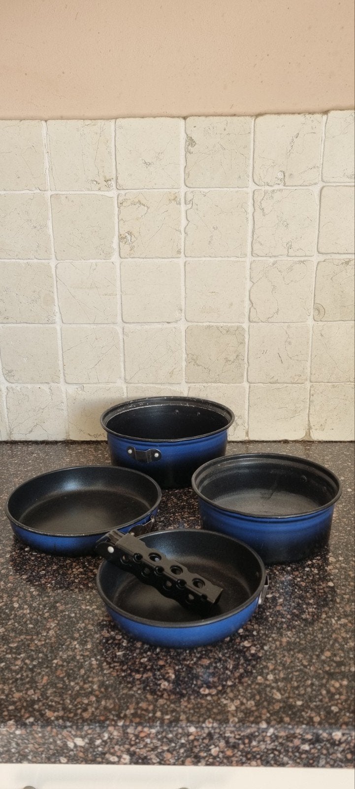 Compacte camping kookset - ideaal voor outdoor avonturen, Ophalen of Verzenden, Gebruikt