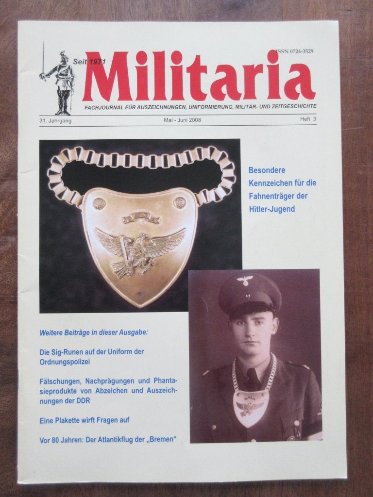 Sig-Runen Ordnungspolizei Kennzeichen Hitler-Jugend, Verzamelen, Verzenden, Duitsland, Boek of Tijdschrift