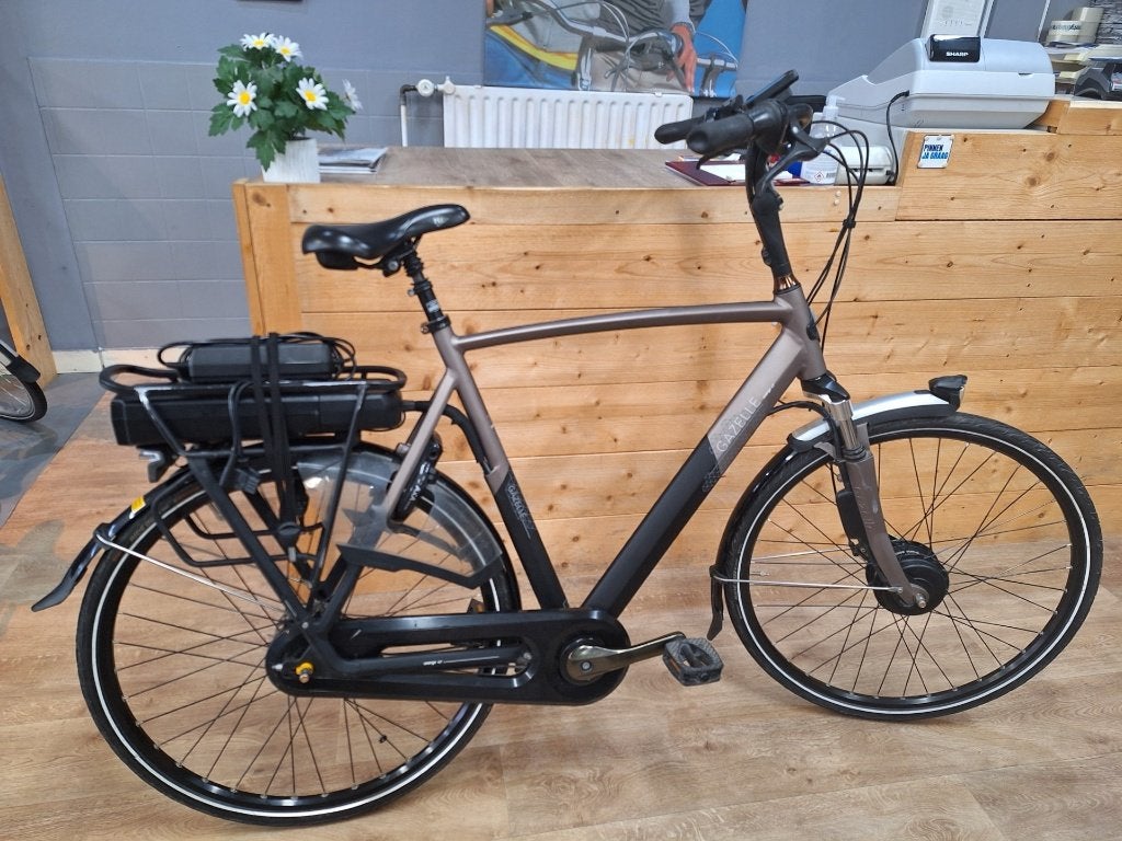 goede gazelle orange heren e bike hogeframe 61 cm nu;995, Ophalen, Zo goed als nieuw, 59 cm of meer, 50 km per accu of meer