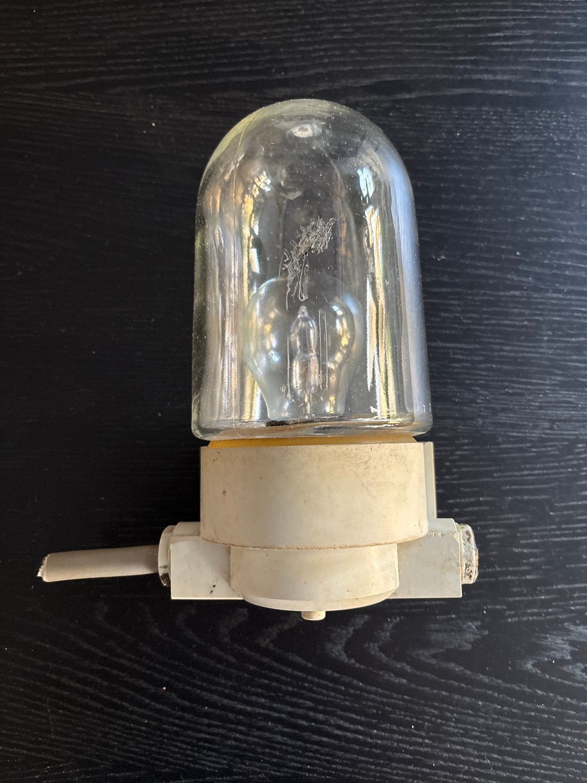 Vintage industriële lamp met glazen kap, Ophalen