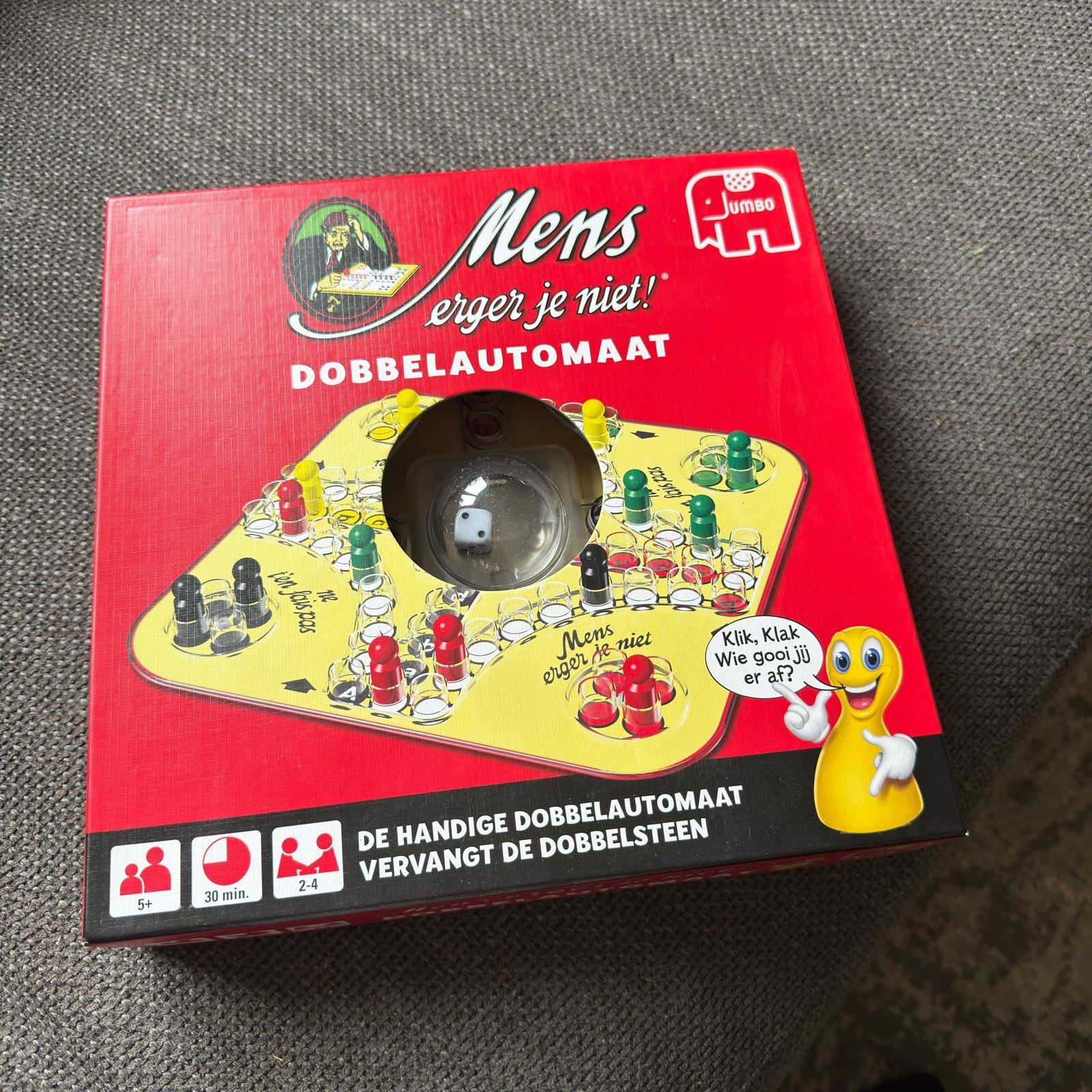 Mens erger je niet! Dobbelautomaat - Jumbo, Een of twee spelers, Ophalen of Verzenden, Zo goed als nieuw