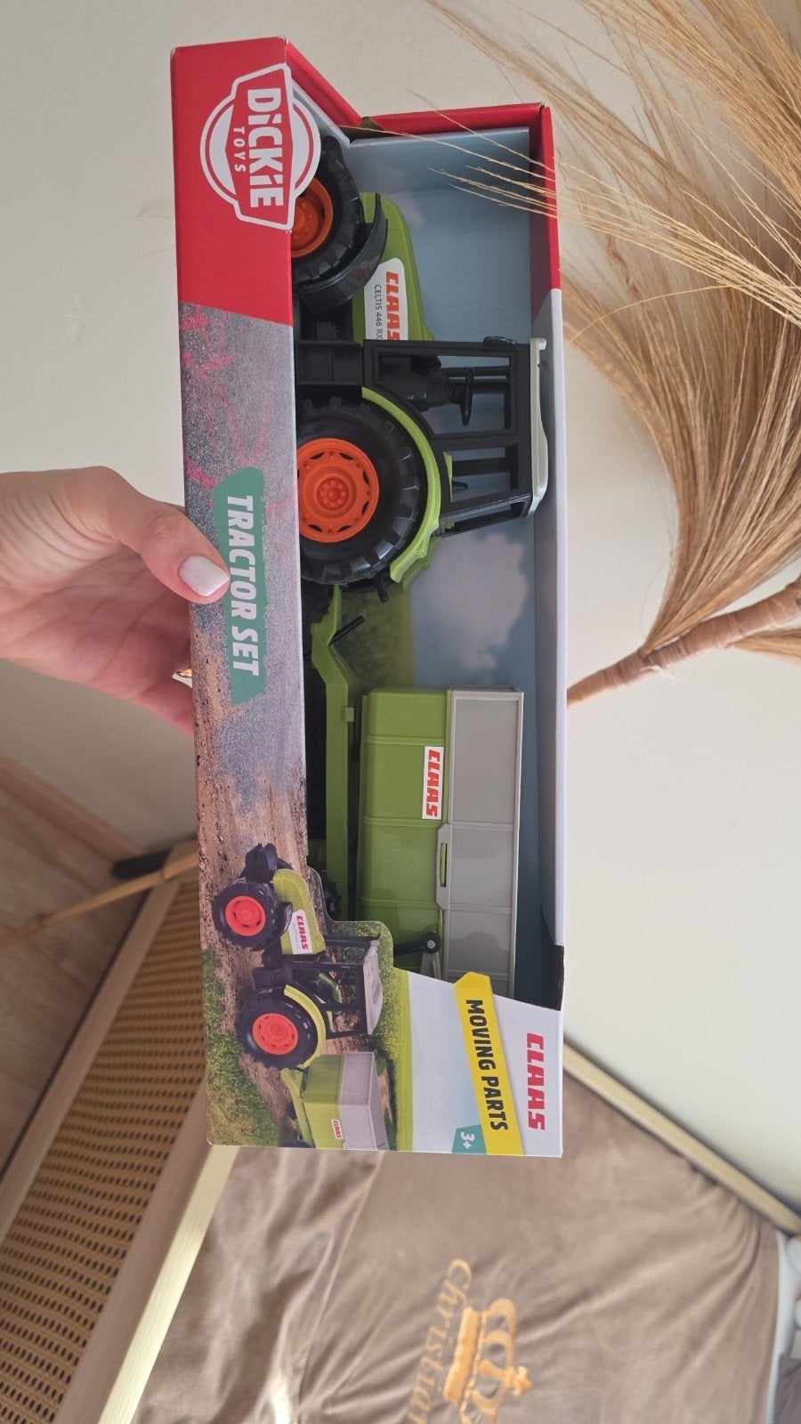 Dickie Toys Claas Tractor Set met Aanhanger, Ophalen of Verzenden, Nieuw