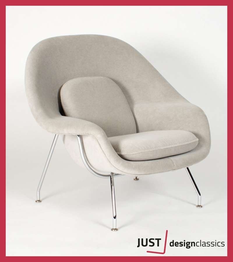 Knoll Saarinen Womb Chair Zand Velours, Niet ingevuld, Nieuw, Niet ingevuld, Niet ingevuld