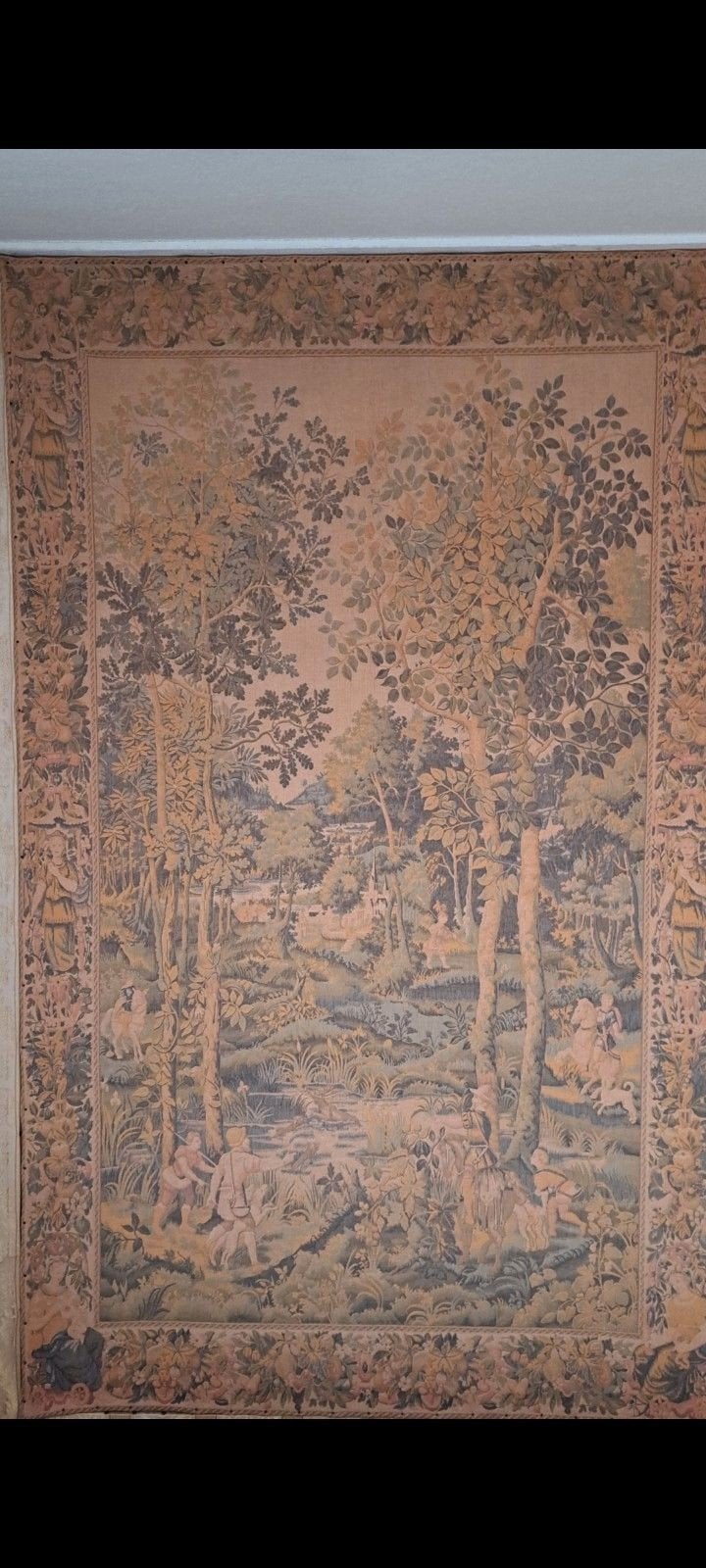 Groot wandkleed jacht-tafereel, Ophalen of Verzenden