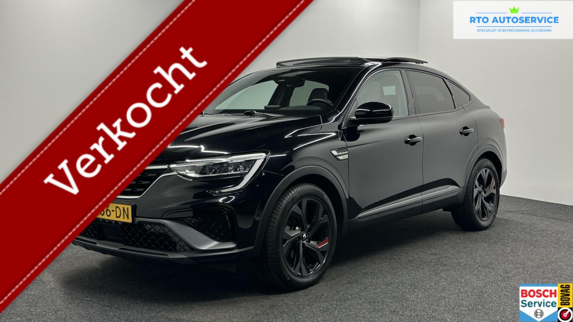 Renault Arkana 1.6 E-Tech Hybrid 145 R.S. Line PANO CARPLAY, Auto's, Arkana, Gebruikt, Met garantie (alle), Zwart