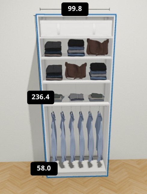 Ikea pax kast 100x60x236, Ophalen, 200 cm of meer, 50 tot 100 cm, Zo goed als nieuw