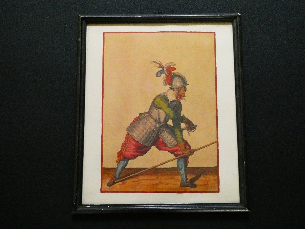 Ridder in gevechtshouding nummer 25 litho, Antiek en Kunst, Curiosa en Brocante, Ophalen of Verzenden