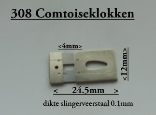 nr. 308 Comtoise klok slingerveer, Duits fabricaat., Antiek en Kunst, Ophalen of Verzenden