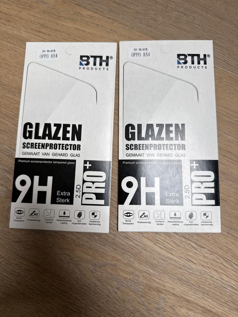 2x Glazen Screenprotectors Nieuw voor Oppo A54, Ophalen of Verzenden, Nieuw