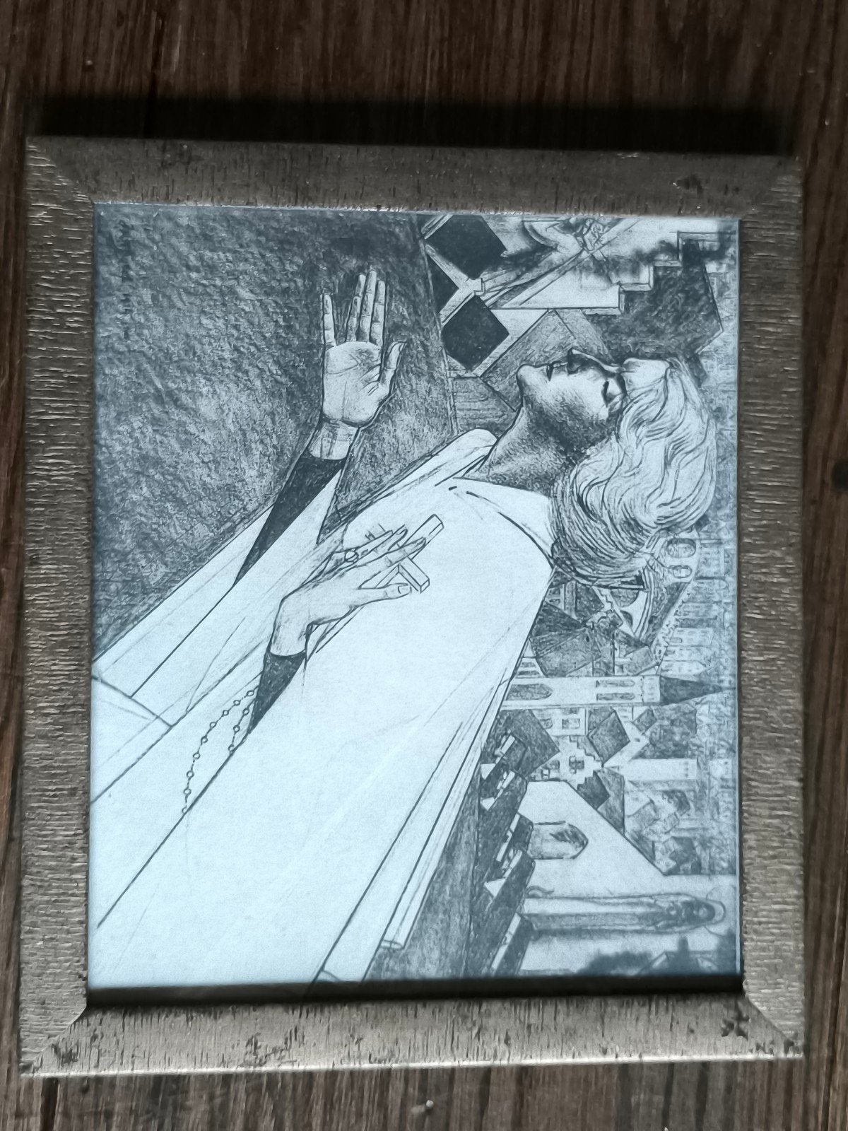 Jan Toorop - Vrouw met rozenkrans (november 1914), Ophalen of Verzenden