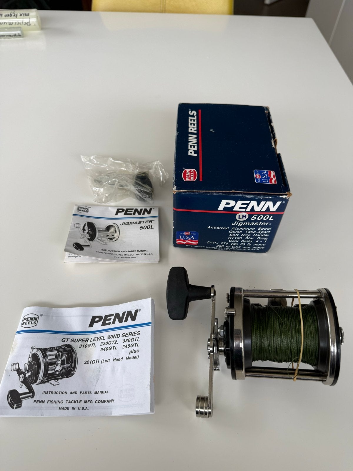 Penn Jigmaster 500L LH Vis molen - Zo goed als nieuw, Ophalen of Verzenden, Zo goed als nieuw, Molen