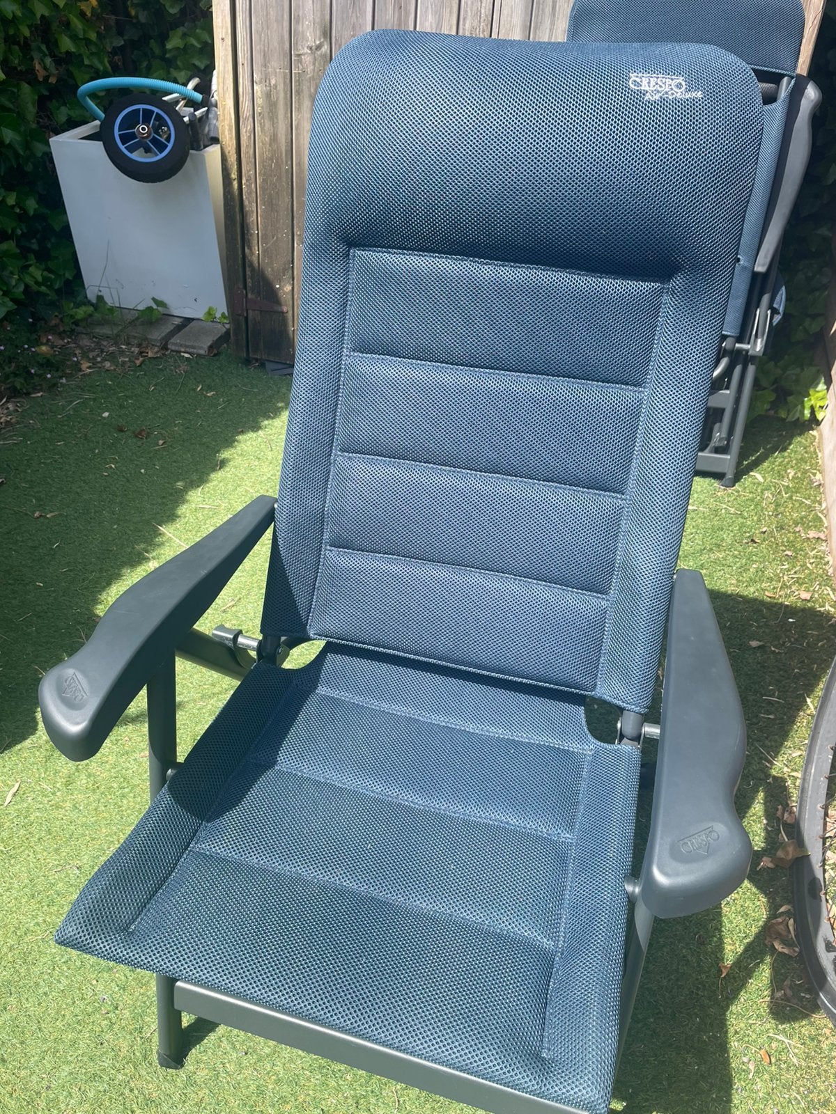 Set van 2 Crespo Air Deluxe campingstoelen met garantie, Caravans en Kamperen, Kampeermeubelen, Ophalen of Verzenden, Zo goed als nieuw