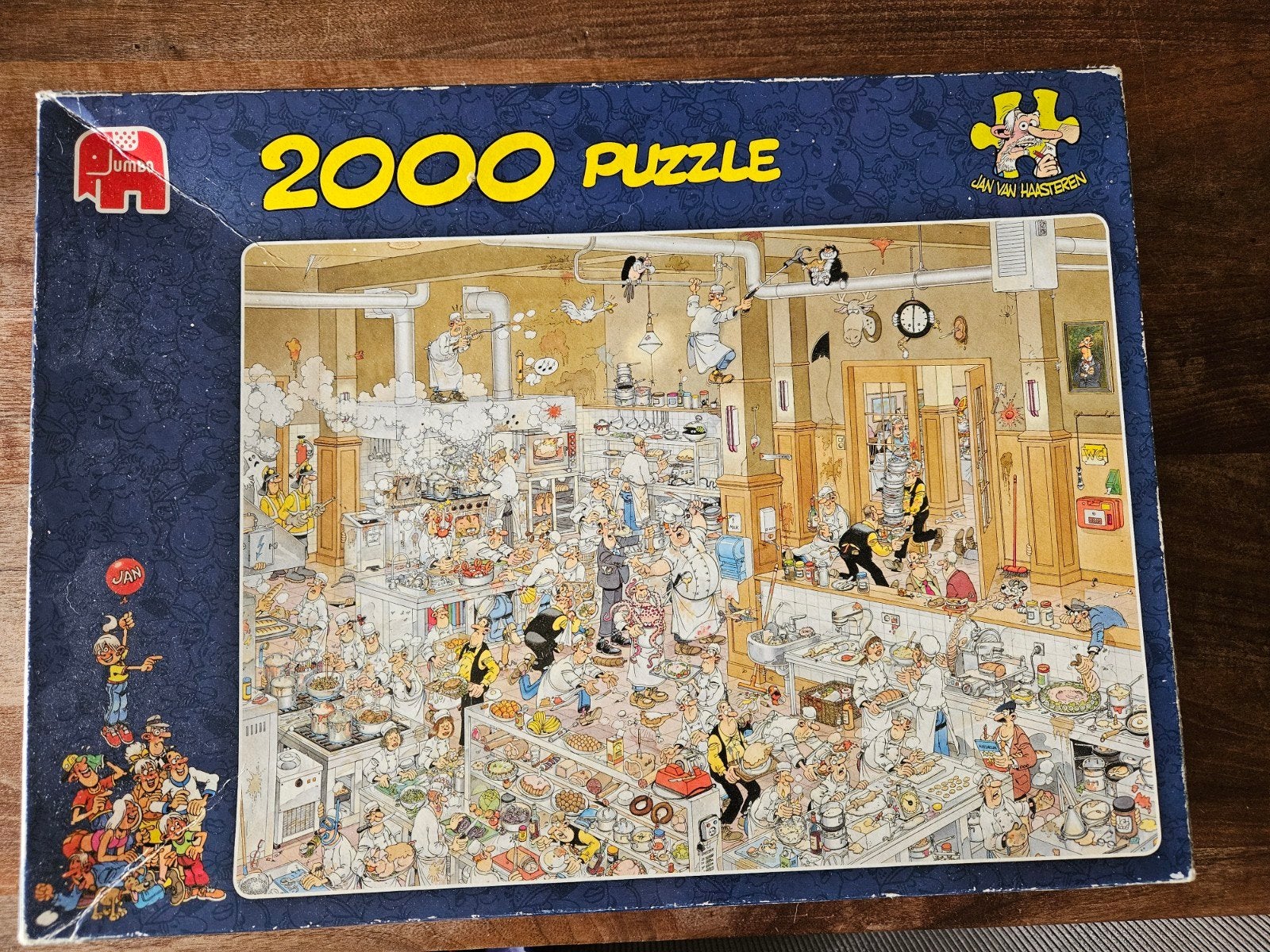 Jumbo Jan van Haasteren 2000 stukjes Puzzel De Keuken, Ophalen of Verzenden, Meer dan 1500 stukjes, Gebruikt, Legpuzzel