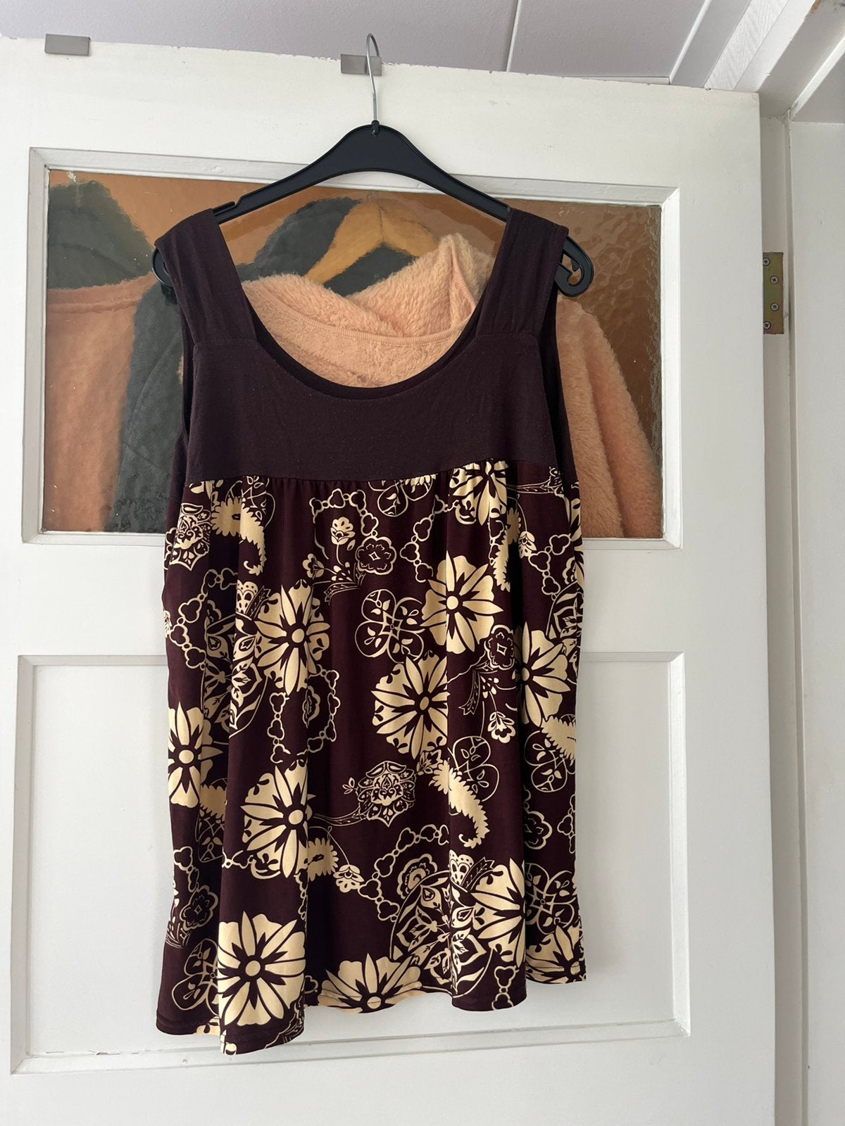 Bruin/beige shirt zonder mouwen, maat XL, Kleding | Dames, Tops, Bruin, Maat 46/48 (XL) of groter, Ophalen of Verzenden, Zonder mouw