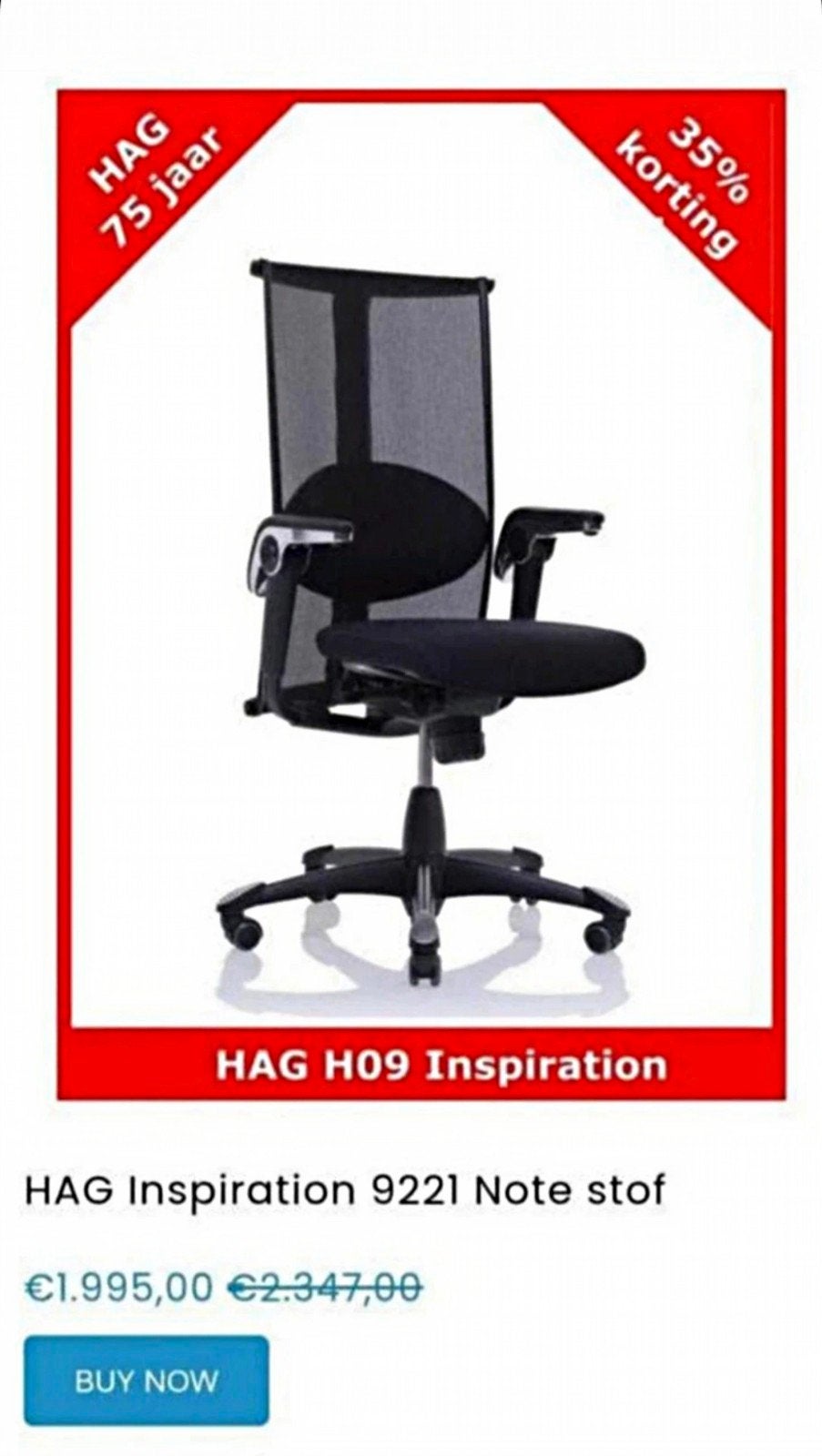 HAG H09 Bureaustoel - Ergonomisch Comfort voor Thuis/Kantoor, Ophalen, Gebruikt, Zwart, Bureaustoel