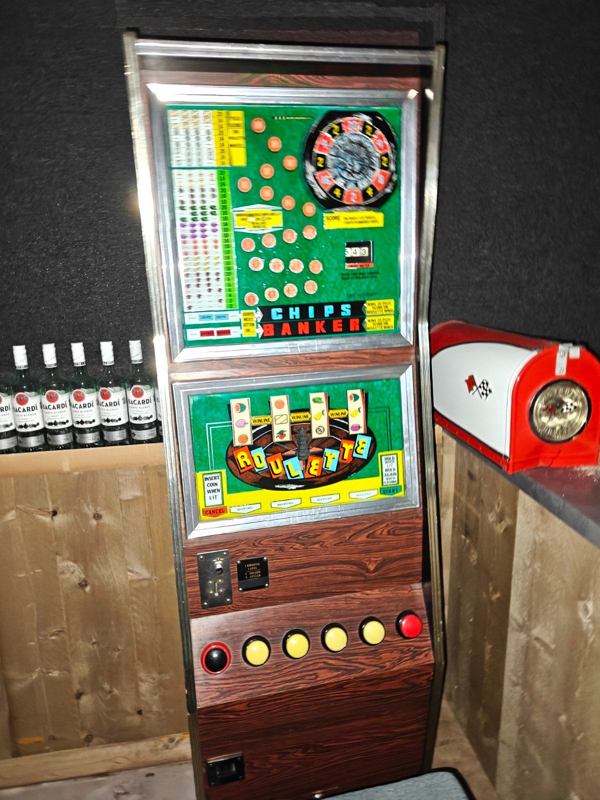Vintage Gokkast Roulette, Verzamelen, Automaten | Gokkasten en Fruitautomaten, Overige munten, Ophalen, Gebruikt