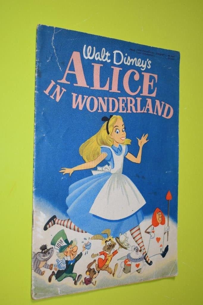 Alice in Wonderland -1953- Walt Disney -1e druk-, Verzamelen, Ophalen of Verzenden, Overige figuren, Gebruikt, Overige typen
