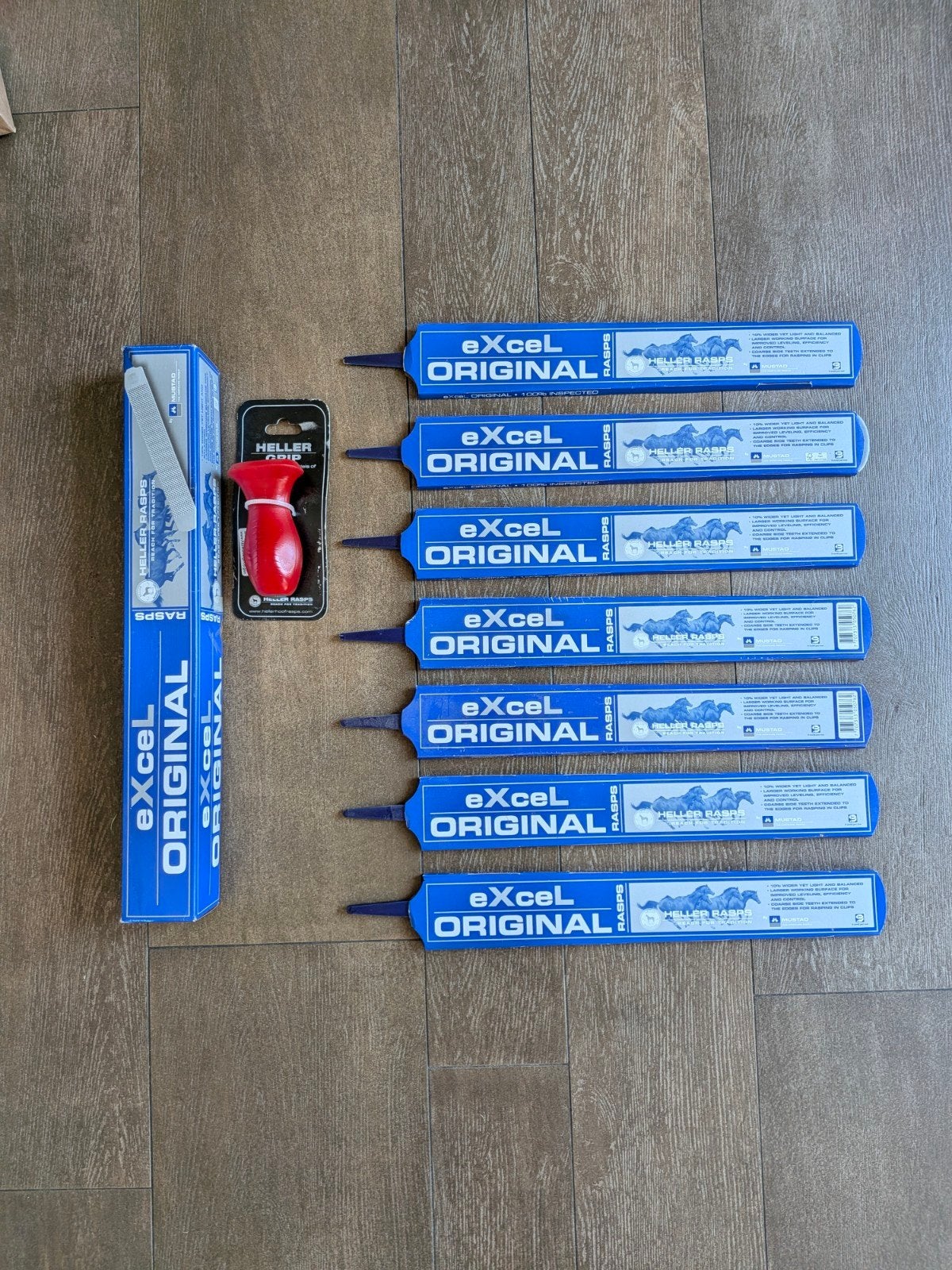 Heller eXceL Original Hoof Rasps — 7 pcs + Gratis Handle, Ophalen of Verzenden, Zo goed als nieuw
