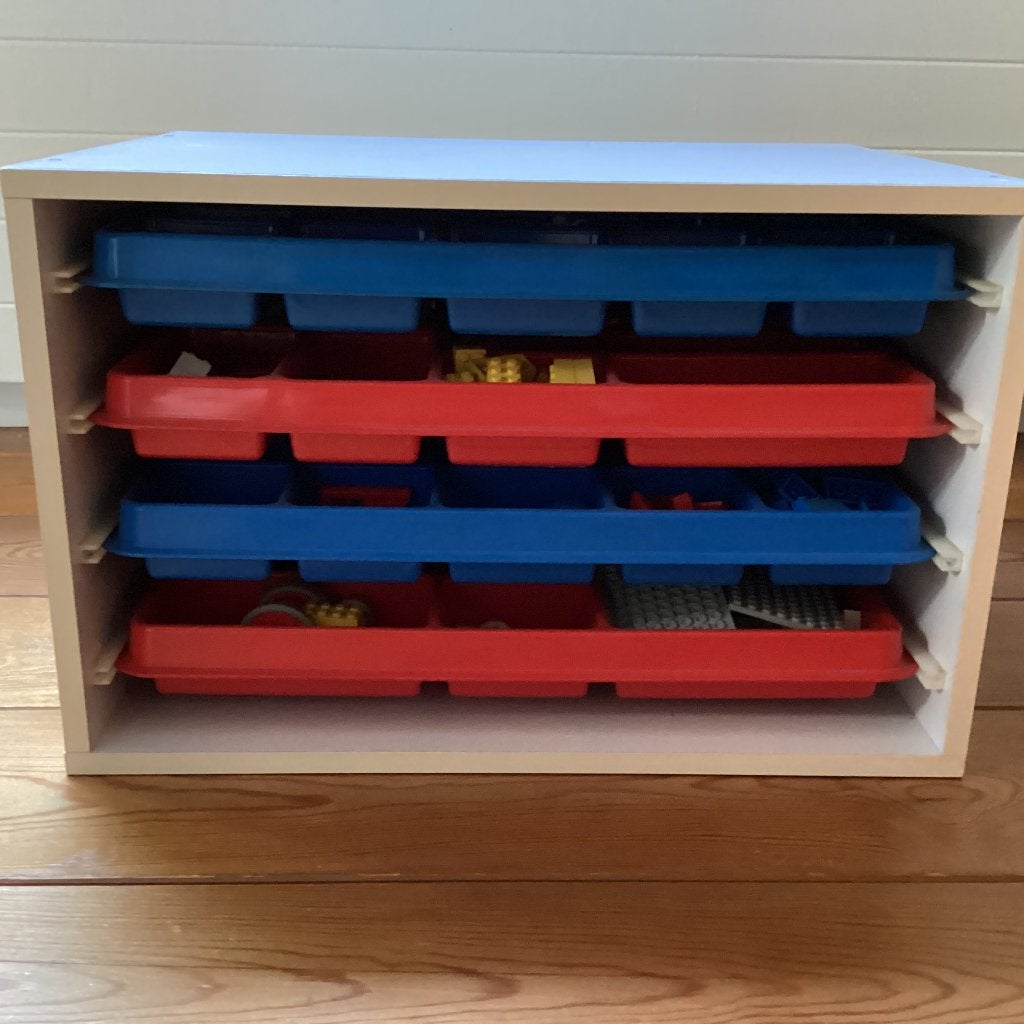 Vintage LEGO-verzameling met originele LEGO-sorteerkist, Ophalen, Gebruikt
