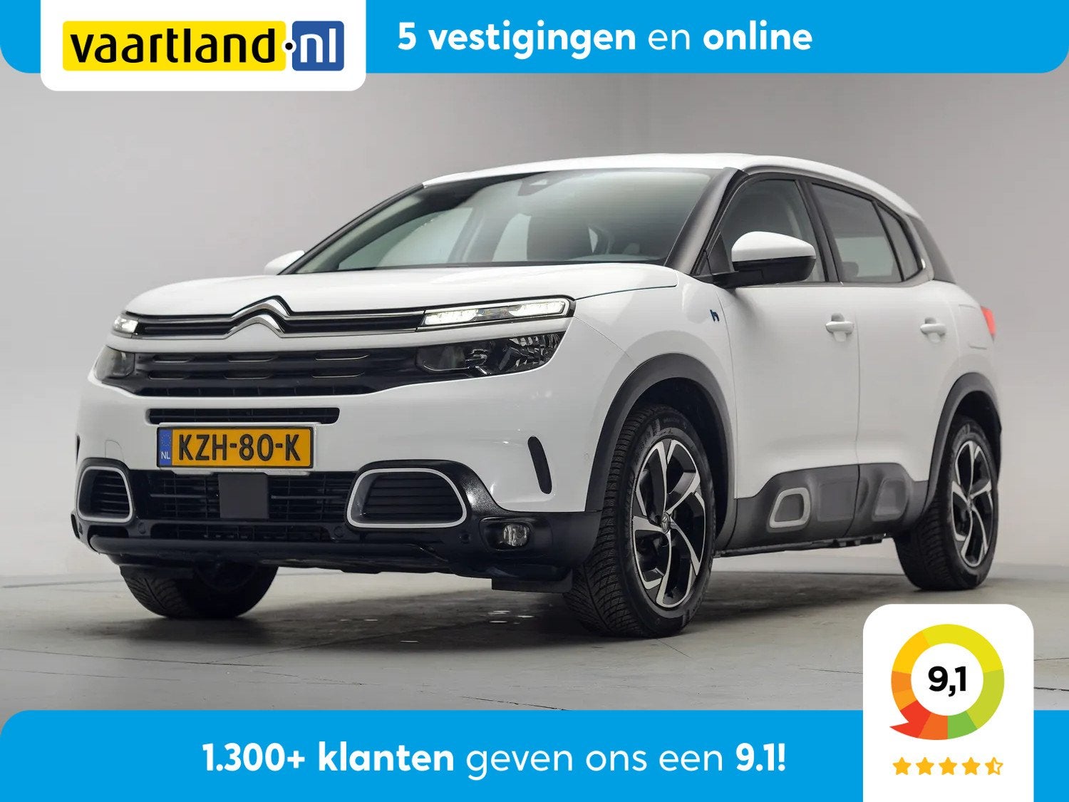 Citroën C5 Aircross 1.6 Plug-in 225pk Business Aut. [ Navi, Gebruikt, 4 cilinders, C5 Aircross, Wit