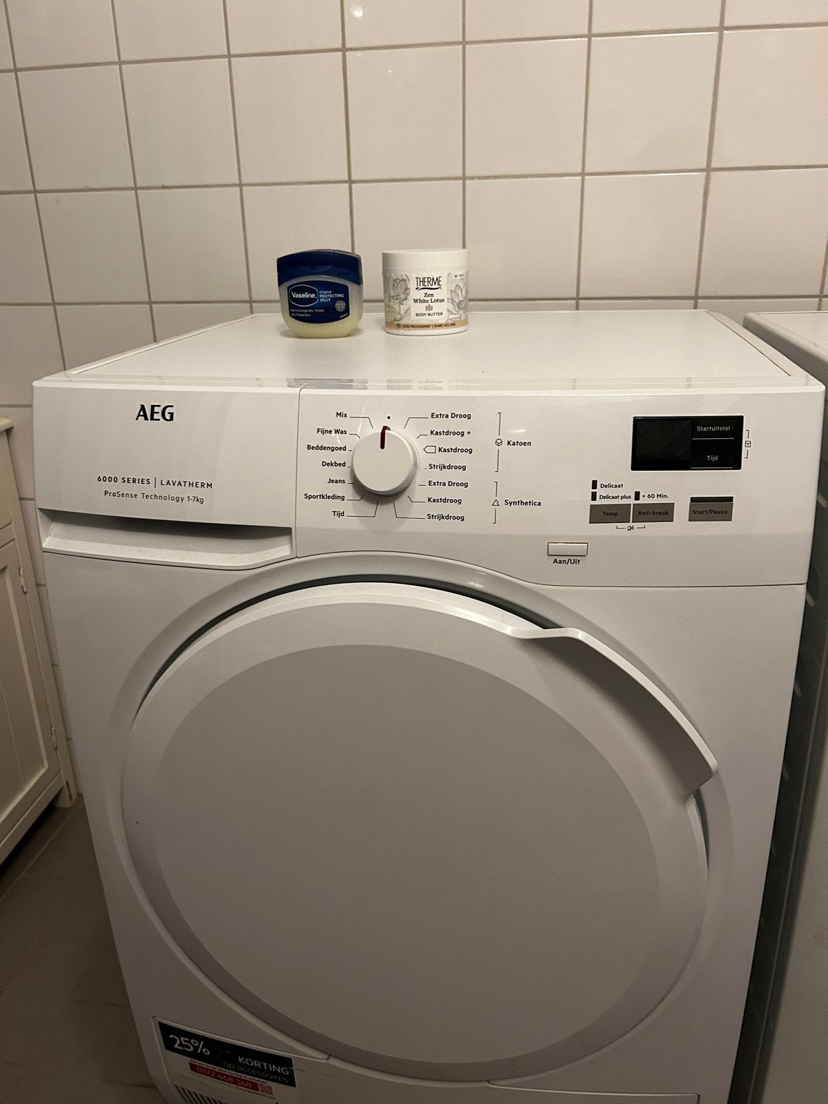 AEG Lavatherm 6000 Series ProSense 1-7kg Wasdroger, Ophalen, 6 tot 8 kg, Zo goed als nieuw, Voorlader
