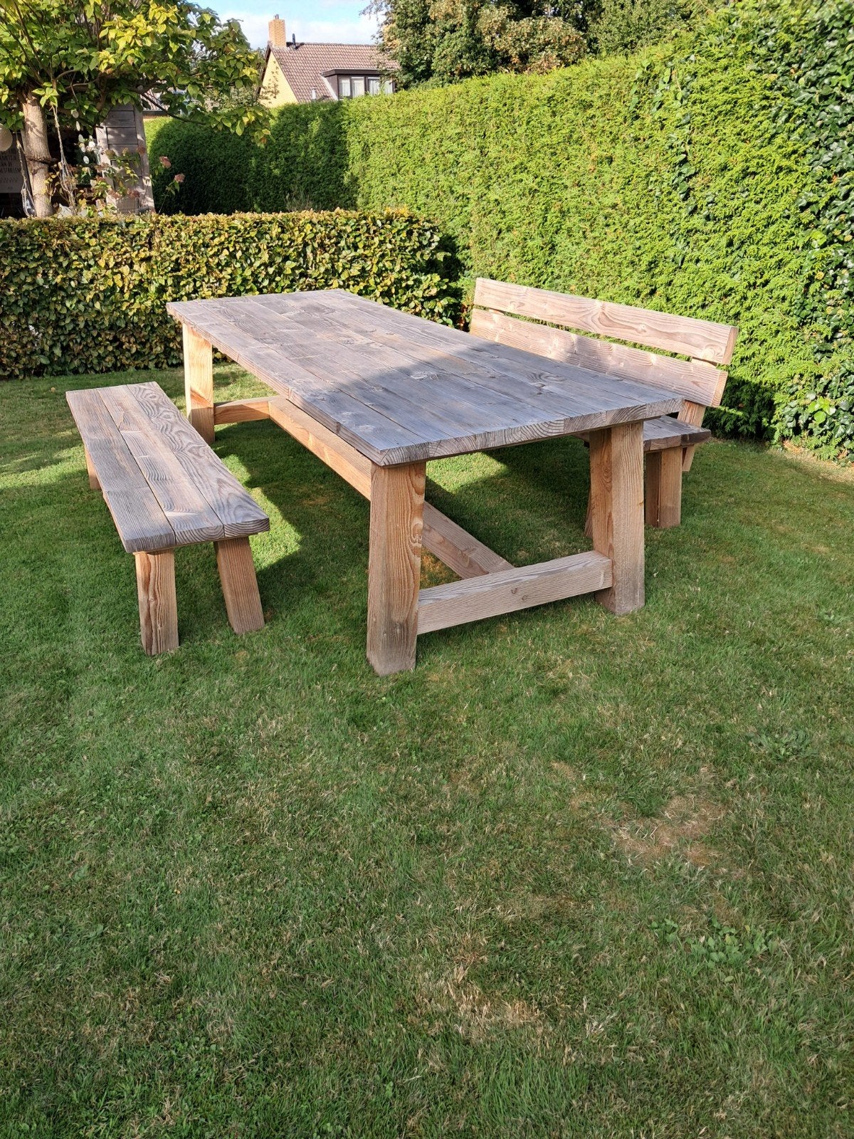 Prachtige grote douglas houten tuinset, Tuin en Terras, Ophalen, Rechthoekig, Hout
