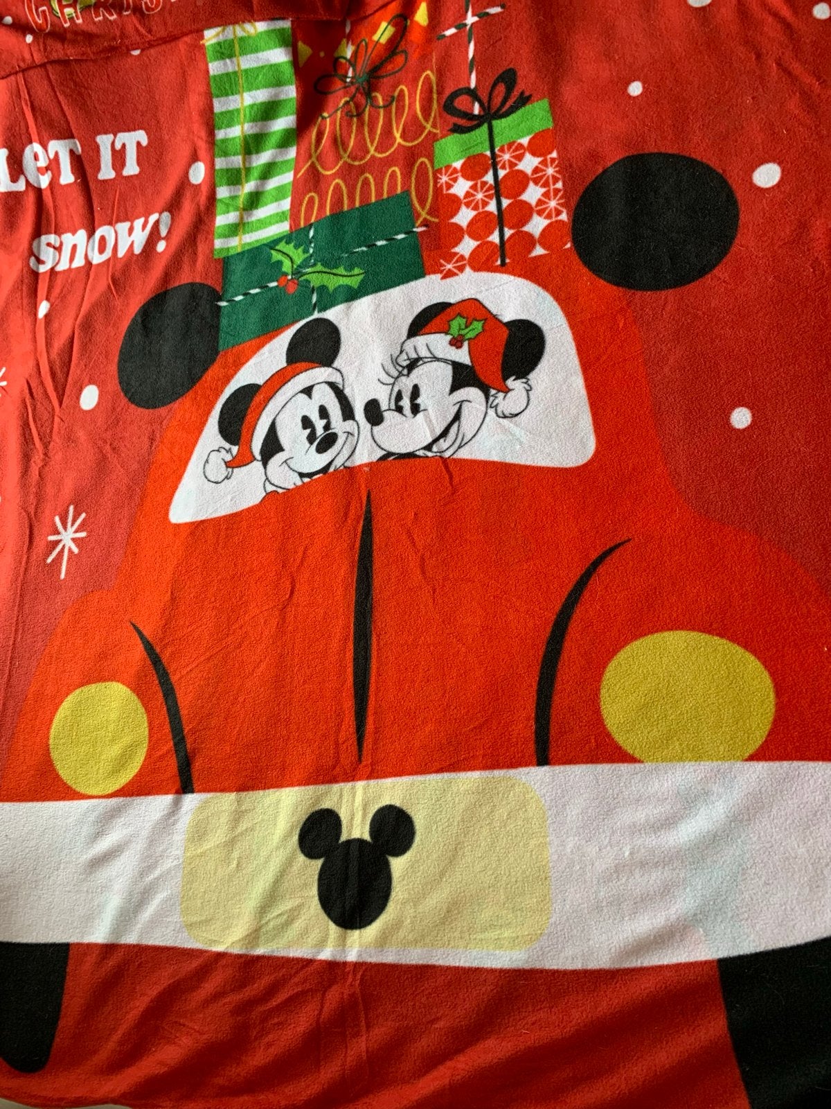 200x200 Dekbed fleece overtrek met kussenslopen disney kerst, Ophalen of Verzenden, Zo goed als nieuw