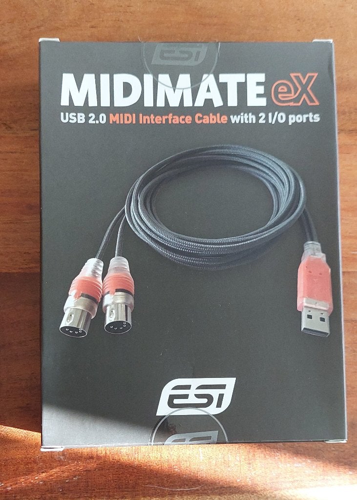 ESI MIDIMATE eX USB 2.0 MIDI Interface Kabel NIEUW, Ophalen of Verzenden, Nieuw