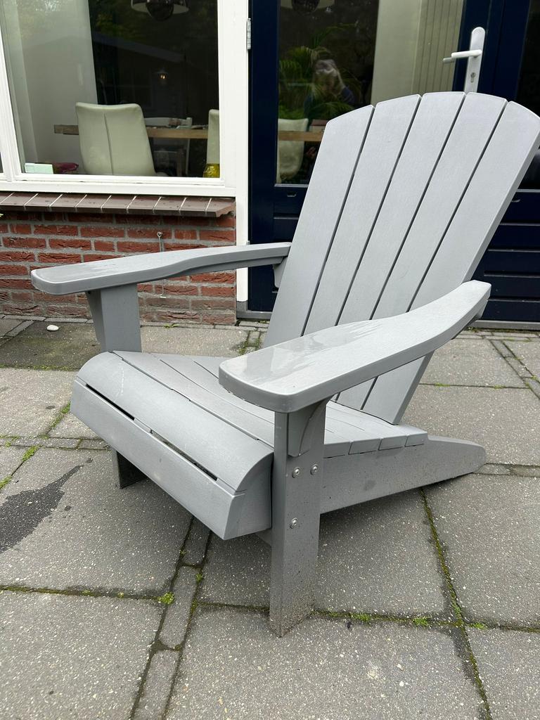 Tuinmeubelen grijsachtig, Tuin en Terras, Tuinstoelen, Ophalen of Verzenden, Zo goed als nieuw, Plastic