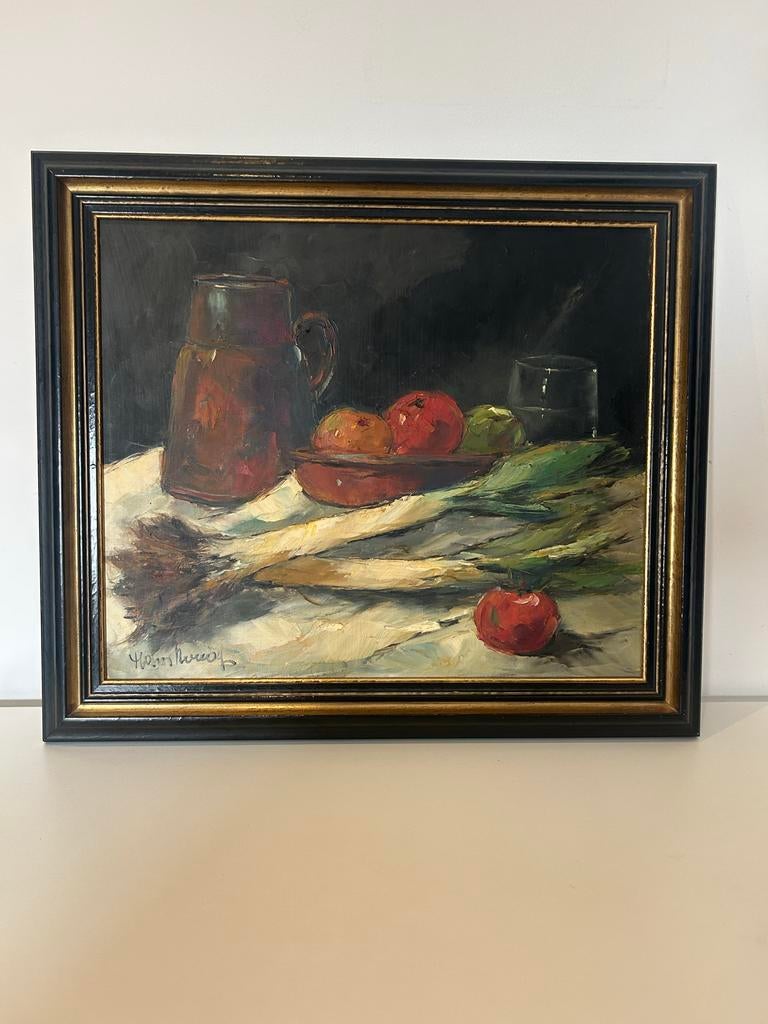 Stilleven schilderij H. Nowak - 72x63 cm, Ophalen