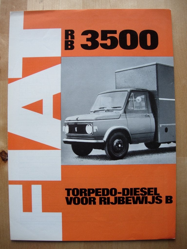 Fiat RB 3500 Brochure 1969 – RB3500, Ophalen of Verzenden, Zo goed als nieuw, Overige merken, Fiat