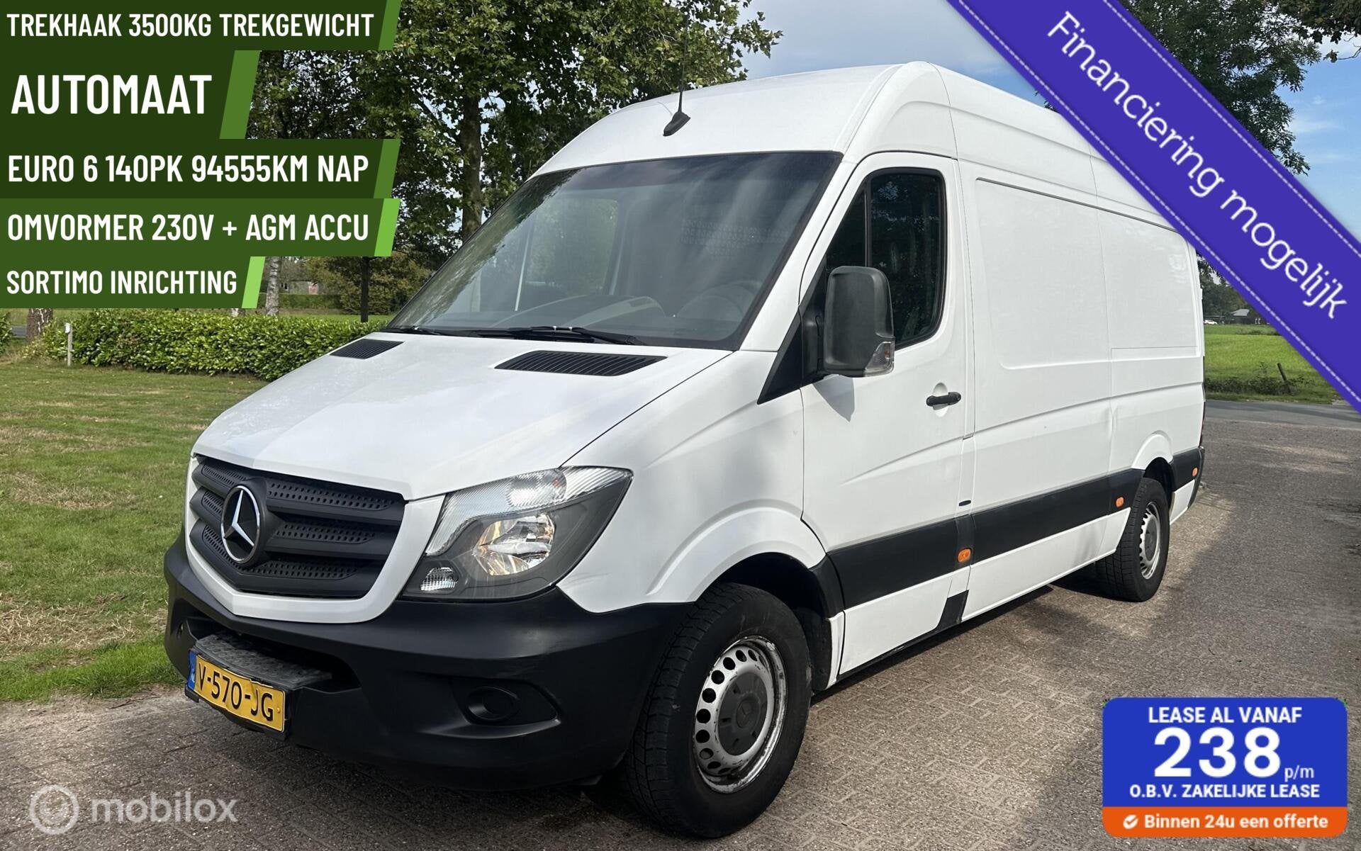 Mercedes Sprinter 414 2.2 CDI Euro 6 Automaat N1 servicewage, Automaat, Dealer onderhouden, Gebruikt, Wit