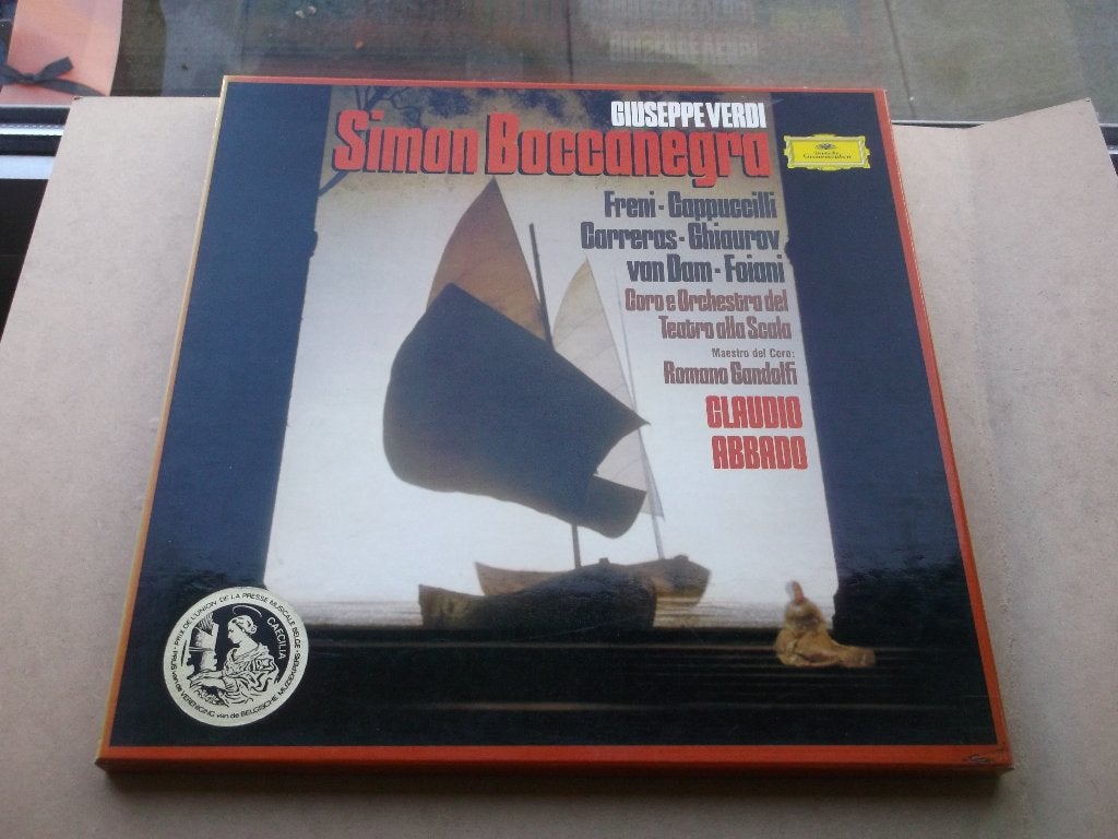 Verdi~Simon Boccanegra~Freni/Cappuccilli/Carreras/Ghiaurov, Opera of Operette, Ophalen of Verzenden, Zo goed als nieuw, 12 inch