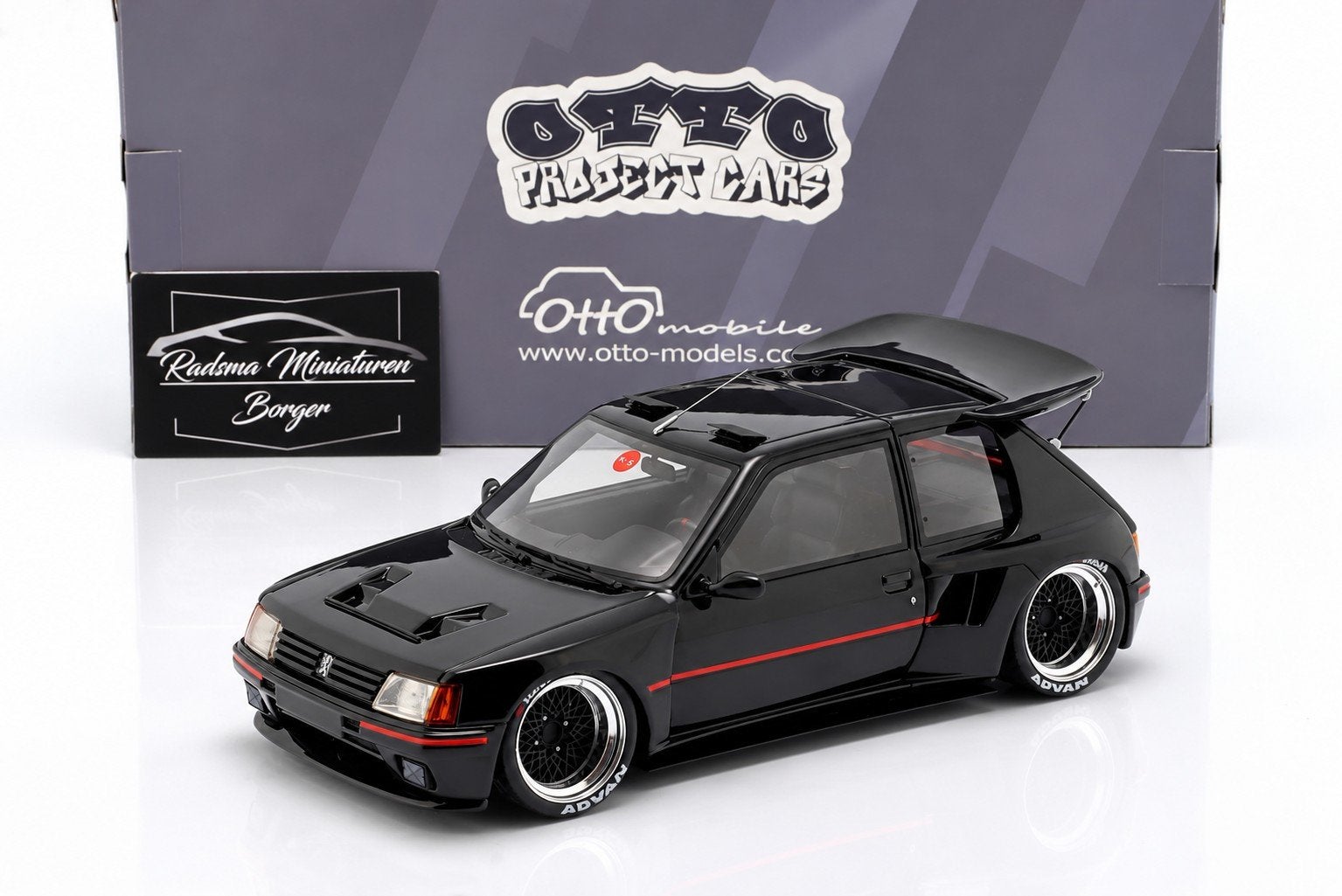 Peugowt 205 Khyzyl saleem - Black 2018 - 1:18 Ottomobile, OttOMobile, Auto, Nieuw