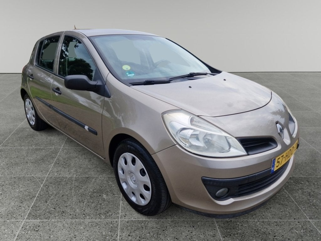 Renault Clio 1.2 TCE Expression (bj 2008), Auto's, Gebruikt, 4 cilinders, Beige, Origineel Nederlands