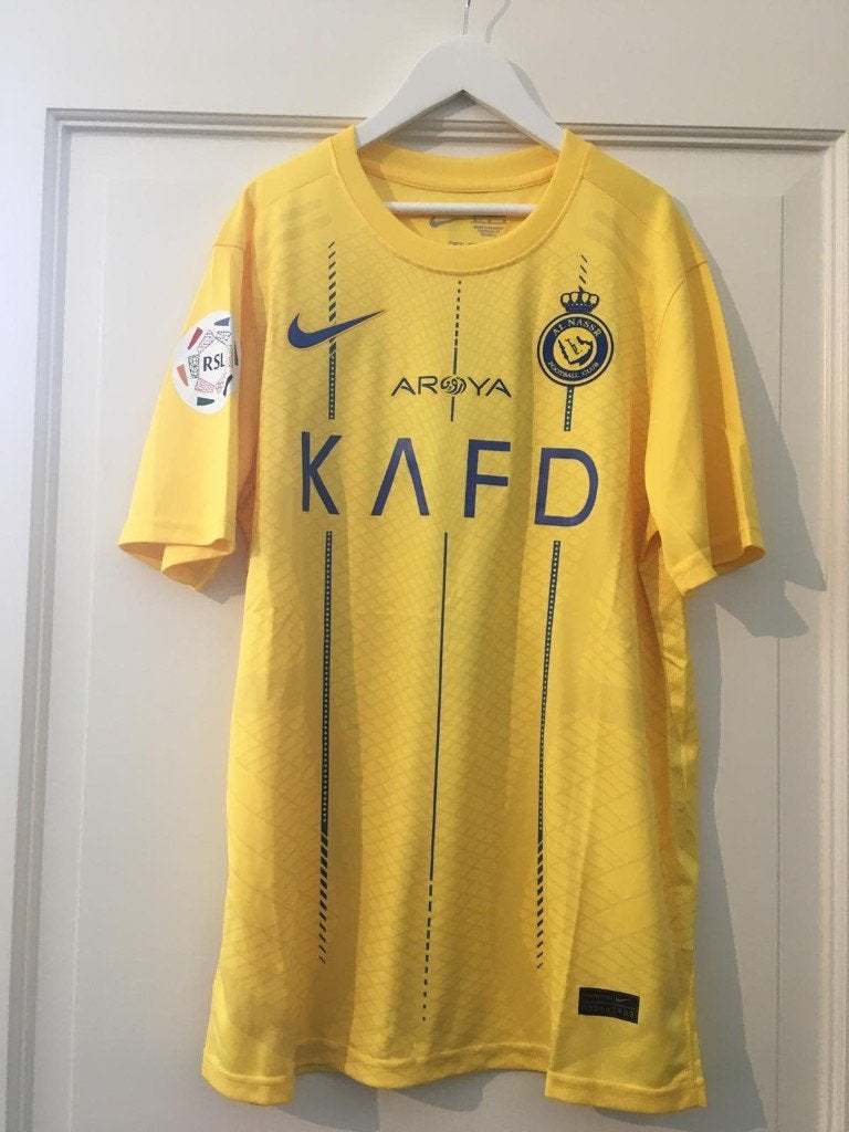 #VSM27 Voetbalshirt C. Ronaldo (Al Nassr) te koop!! Maat M, Maat M, Verzenden, Zo goed als nieuw, Shirt