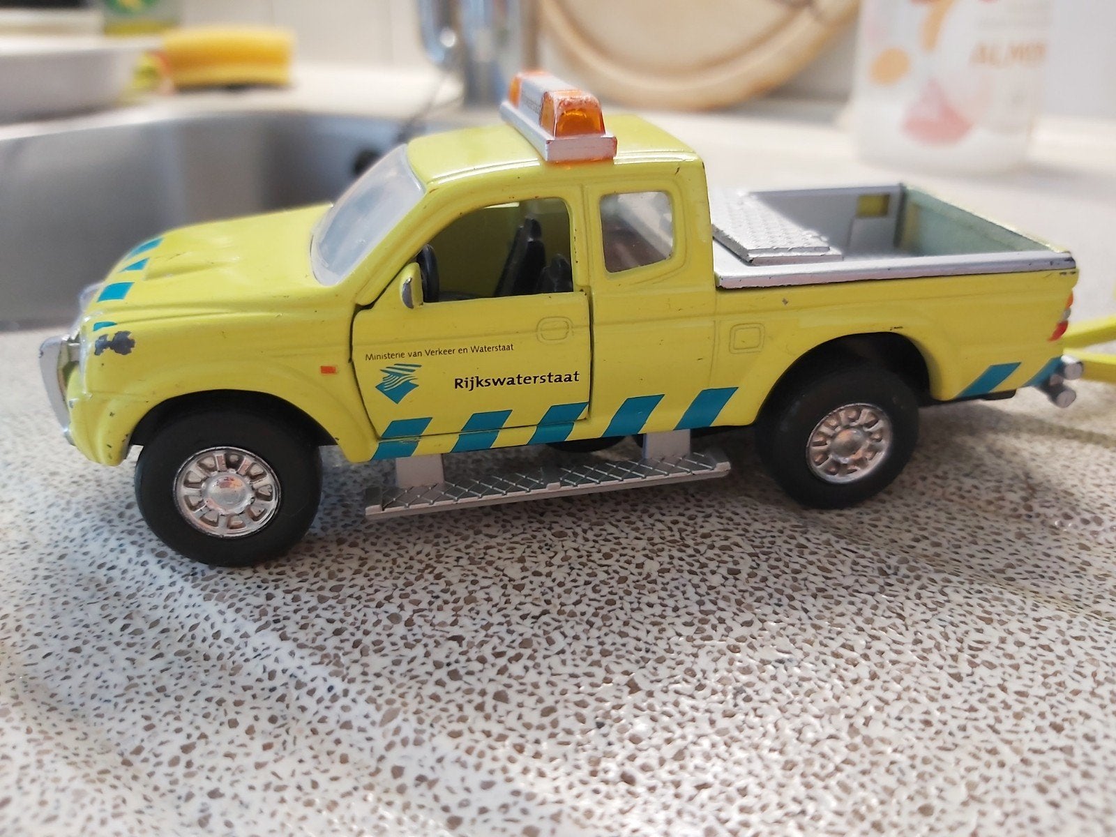 Rijkswaterstaat pick-up met aanhanger - Speelgoedauto, Ophalen of Verzenden, Gebruikt