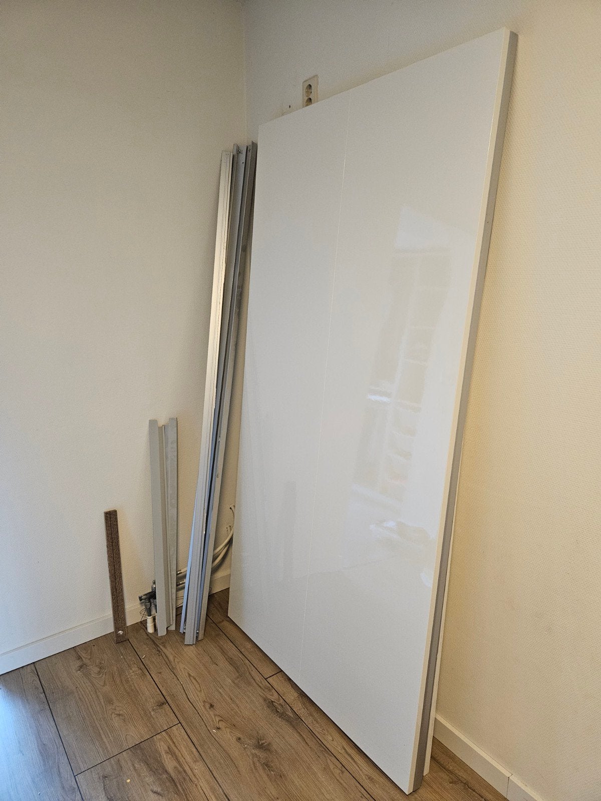 IKEA Hasvik Schuifdeur Set Hoogglans Wit 200x201 cm (2x), Ophalen, Overige materialen, Gebruikt, 200 cm of meer