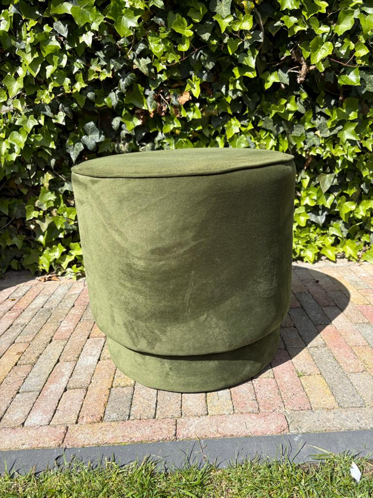 Groene poef, Ophalen, Minder dan 50 cm, Gebruikt, Rond
